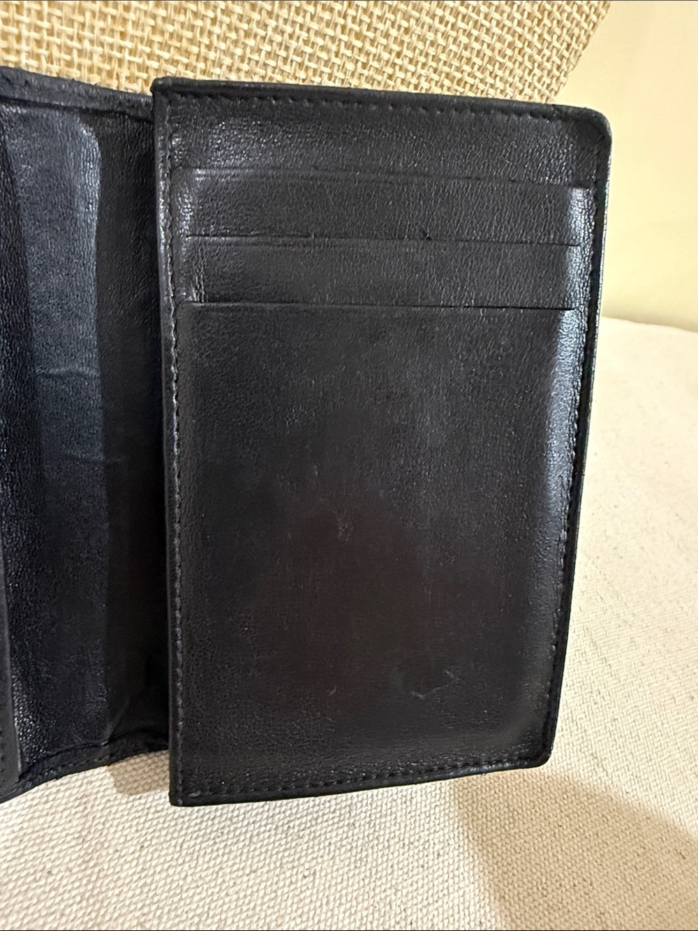 Authentic CHANEL Mini Black CC Logo Chanel Wallet Credit card wallet 4.5” x 3” - Picture 7 of 11